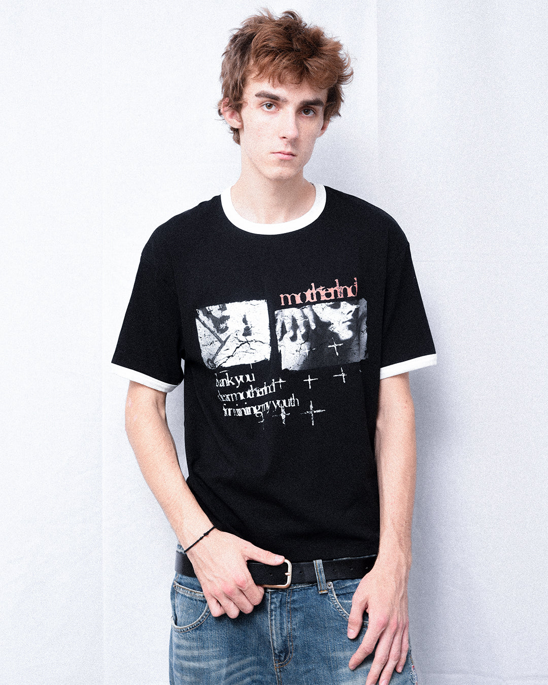 Black Ringer tee