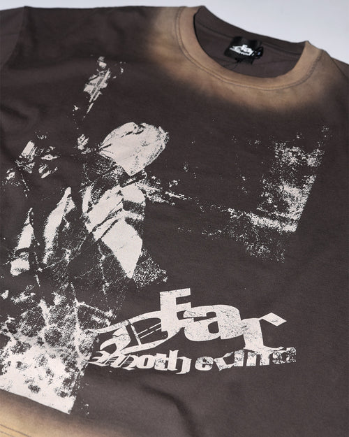 Brown Washed Boxy Tshirt