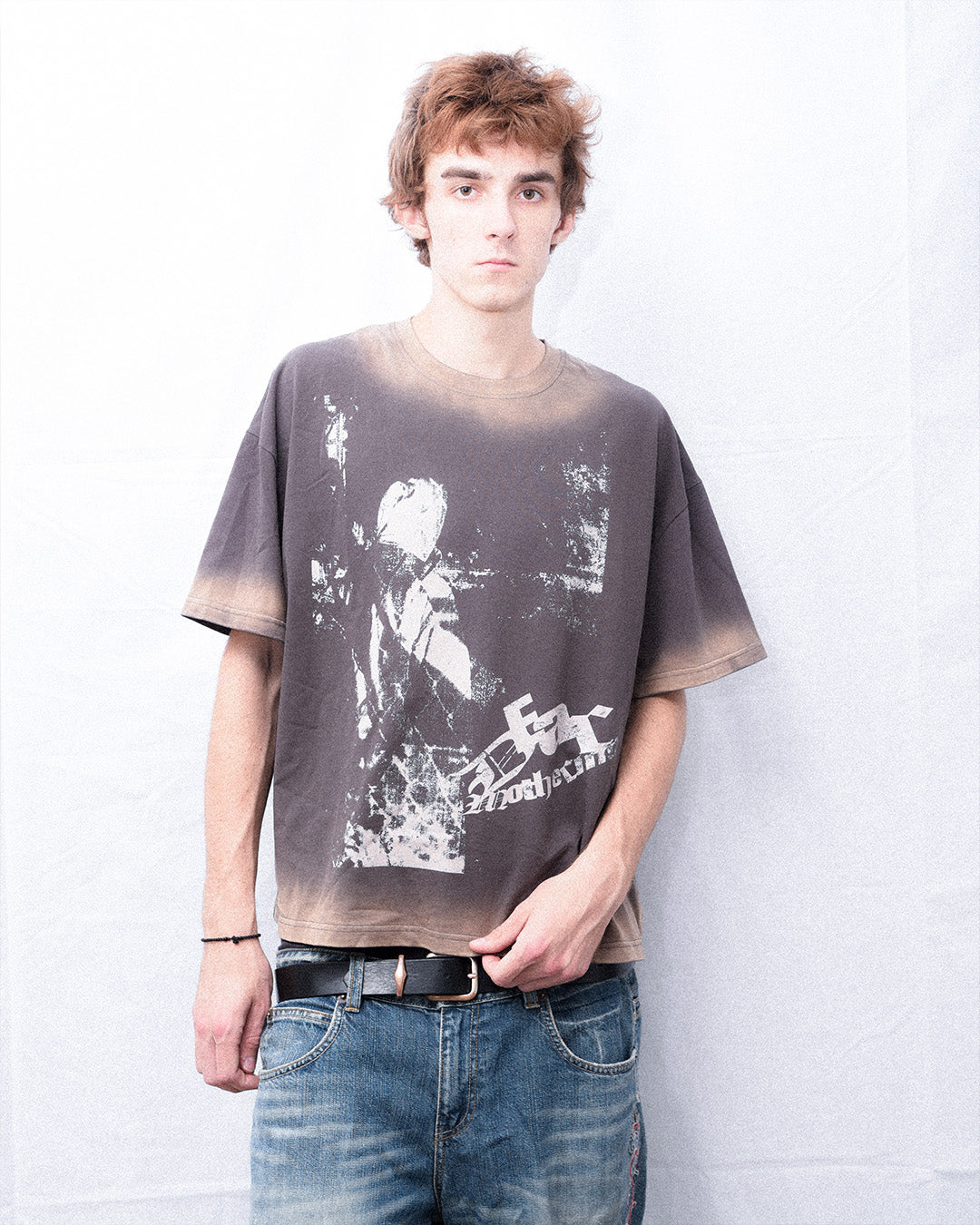 Brown Washed Boxy Tshirt