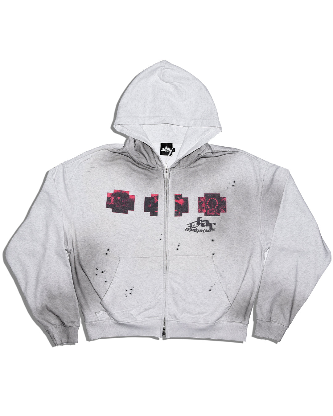 White Distressed Hoodie