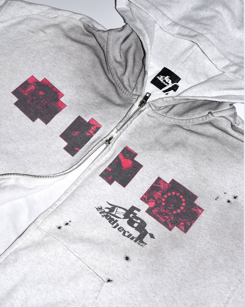 White Distressed Hoodie
