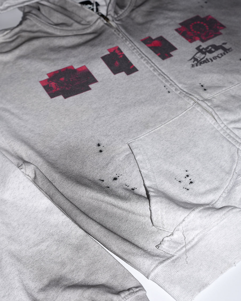 White Distressed Hoodie